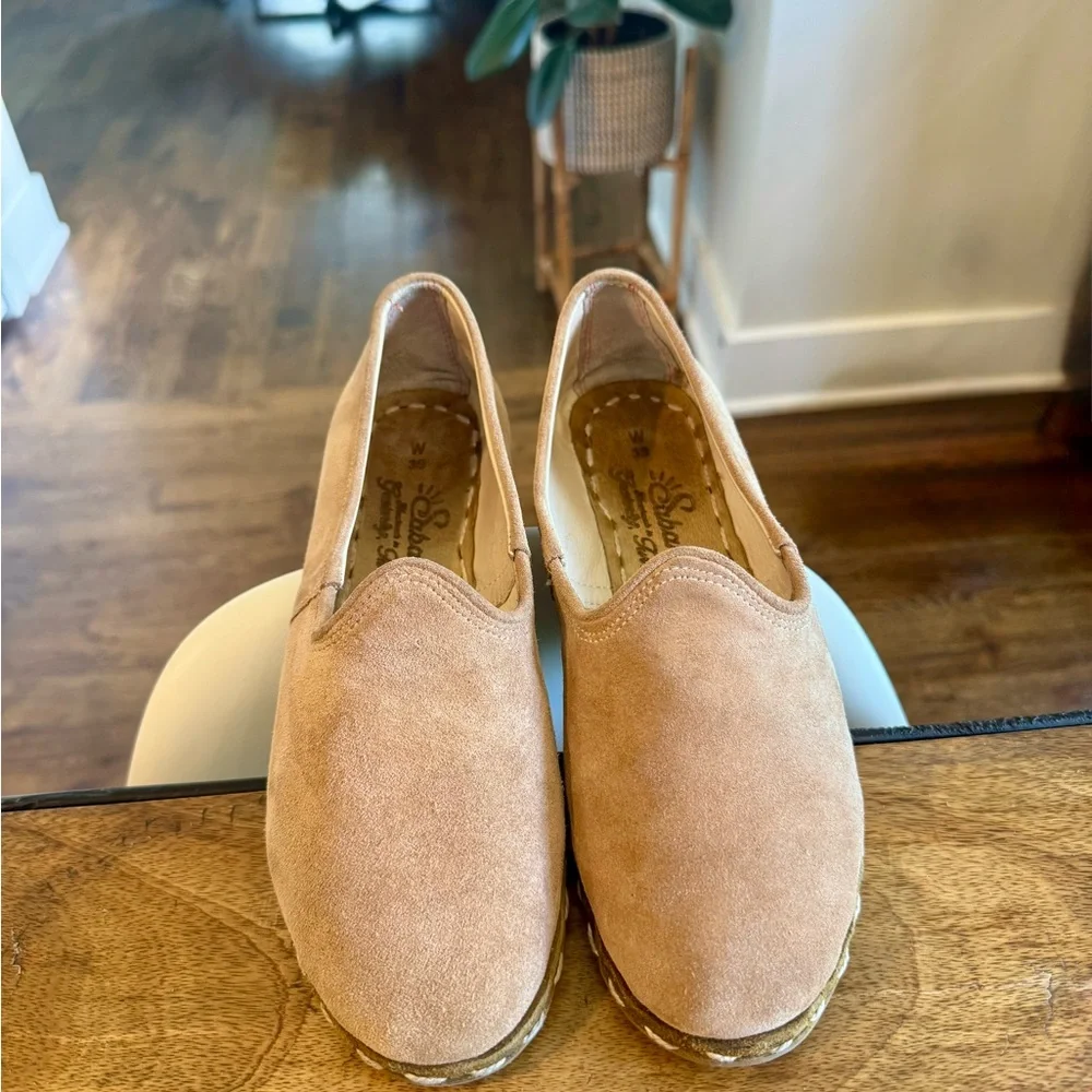 Women’s Sabah Handmade in Turkey Suede Loafers Slip-On Shoes W 39 7.5-8 - Picture 10 of 11
